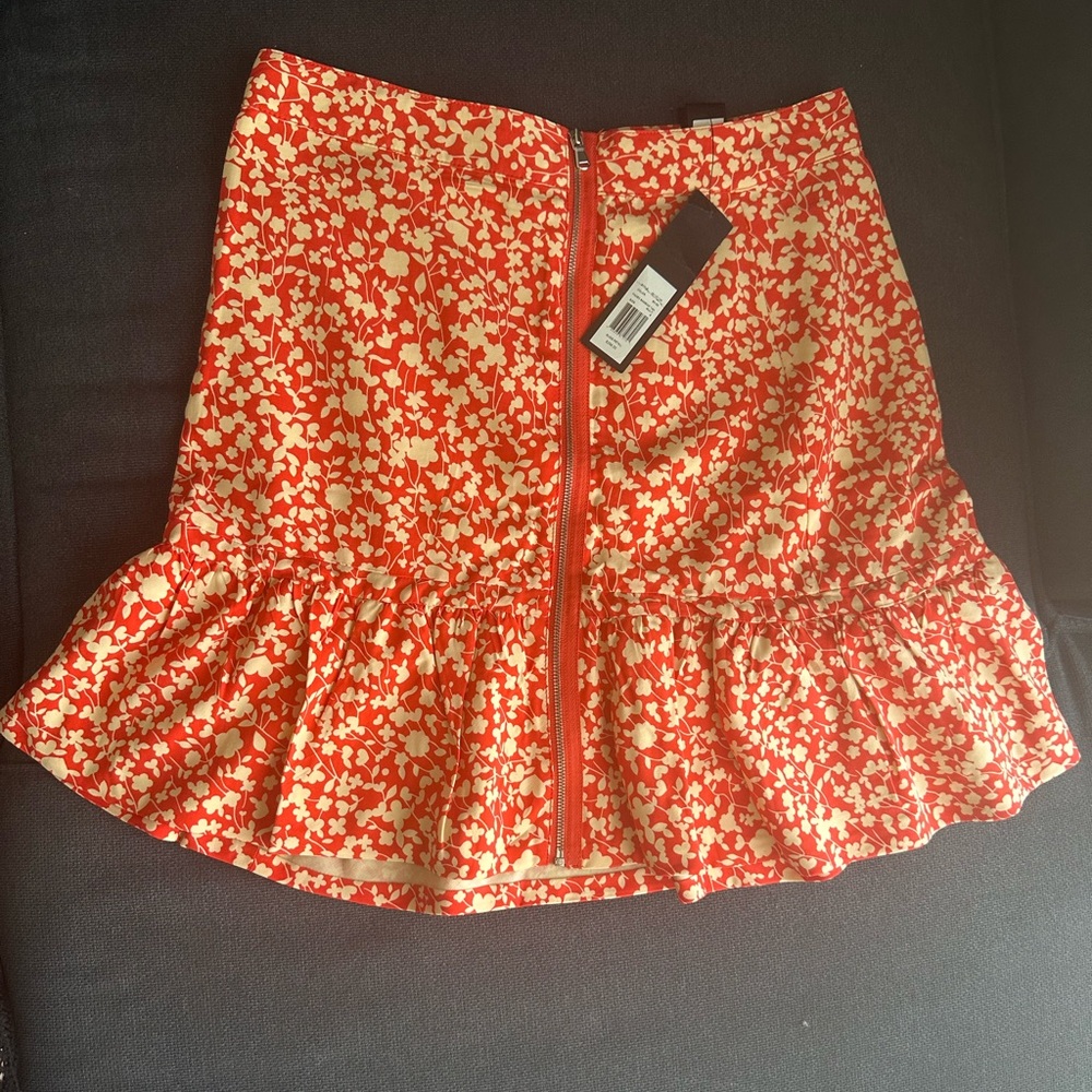 Marc by Marc Floral Flounce zip mini skirt